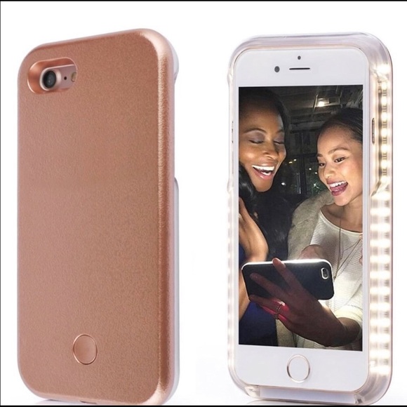 Accessories - Rose gold light up selfie phone case